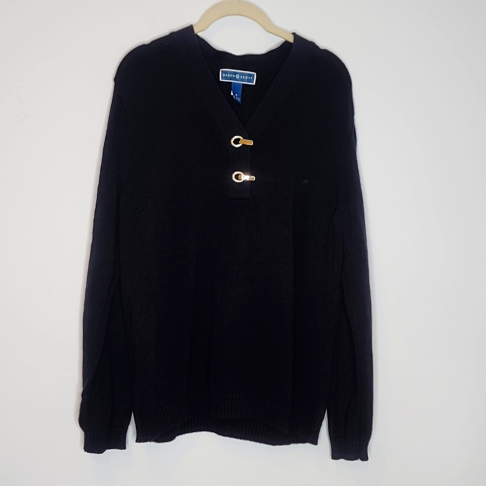 Black size XL Karen Scott cotton sweater.     A86/C19